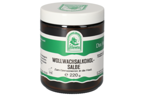 Sie sehen eine Packung WOLLWACHSALKOHOLSALBE 220 G, Produktbild: 01 WOLLWACHSALKOHOLSALBE 220 G, A-Nr.: 5748714 - 01
