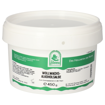 Sie sehen eine Packung WOLLWACHSALKOHOLSALBE 450 G, Produktbild: 01 WOLLWACHSALKOHOLSALBE 450 G, A-Nr.: 5748720 - 01