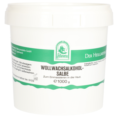 Sie sehen eine Packung WOLLWACHSALKOHOLSALBE 1000 G, Produktbild: 01 WOLLWACHSALKOHOLSALBE 1000 G, A-Nr.: 5802856 - 01