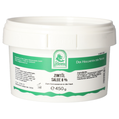 Sie sehen eine Packung ZIMTOEL SALBE 8% 450 G, Produktbild: 01 ZIMTOEL SALBE 8% 450 G, A-Nr.: 5802885 - 01
