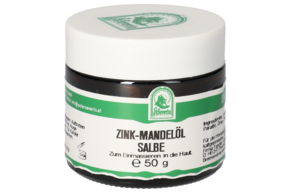 Sie sehen eine Packung ZINK-MANDELOEL SALBE 50 G, Produktbild: 01 ZINK-MANDELOEL SALBE 50 G, A-Nr.: 5748795 - 01