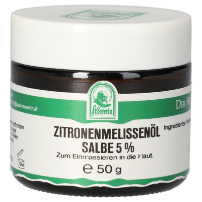 Sie sehen eine Packung ZITRONENMELISSENOEL SALBE 5% 50 G, Produktbild: 01 ZITRONENMELISSENOEL SALBE 5% 50 G, A-Nr.: 5802968 - 01