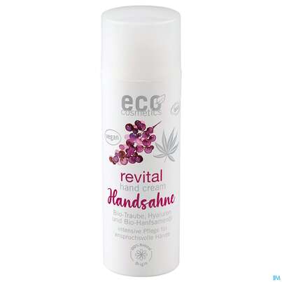 Sie sehen eine Packung Eco Cosmetics Natuerliche Handpflege Handsahne Traubehanf- Hyaluron 50ml, Produktbild: 02 Eco Cosmetics Natuerliche Handpflege Handsahne Traubehanf- Hyaluron 50ml, A-Nr.: 5636458 - 02