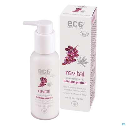 Sie sehen eine Packung Eco Cosmetics Revital Linie Revital Reinigungsmilch 100ml, Produktbild: 01 Eco Cosmetics Revital Linie Revital Reinigungsmilch 100ml, A-Nr.: 5774829 - 01