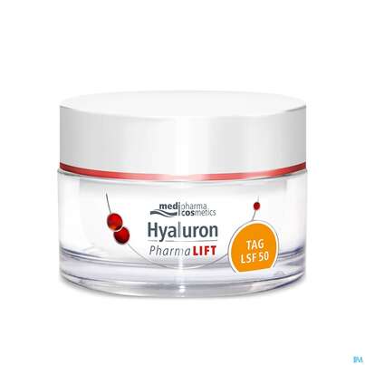 Sie sehen eine Packung Hyaluron Pharma Lift Tag Lsf50 50ml, Produktbild: 03 Hyaluron Pharma Lift Tag Lsf50 50ml, A-Nr.: 5181897 - 03