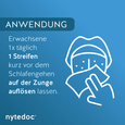Sie sehen eine Packung nytedoc® Schlaf akut Melatonin-Streifen, Produktbild: 03 nytedoc® Schlaf akut Melatonin-Streifen, A-Nr.: 5959747 - 03