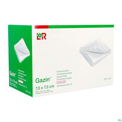Mullkompressen Gazin Baumw.17faedig Steril 8fach 7,5x 7,5cm 50x2 100st, A-Nr.: 2309256 - 03