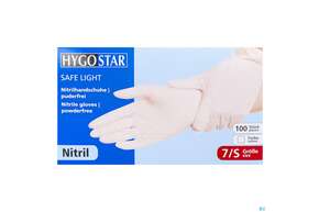 Untersuchungshandschuhe Nitril/unsteril Puderfrei/hypoallergen Safe Light Weiss S 27069 100st, A-Nr.: 3049395 - 01