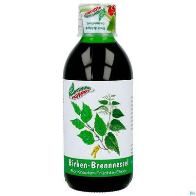 Birken Brennessel Elixier Kraeuterfit Alkoholfrei Bio Kraeuter Fruechte 330ml, A-Nr.: 3961728 - 09
