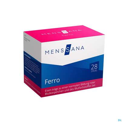 Sie sehen eine Packung Ferro Sticks Menssana 28st, Produktbild: 01 Ferro Sticks Menssana 28st, A-Nr.: 4052413 - 01