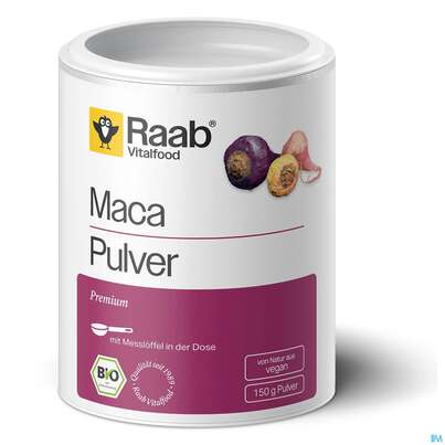 Sie sehen eine Packung Raab Bio Maca Pulver 150g, Produktbild: 01 Raab Bio Maca Pulver 150g, A-Nr.: 4362993 - 01