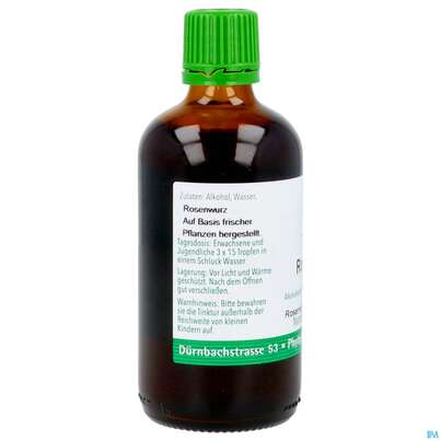 Sie sehen eine Packung Rosenwurz Tinktur Phytopharma 100ml, Produktbild: 11 Rosenwurz Tinktur Phytopharma 100ml, A-Nr.: 4434965 - 11