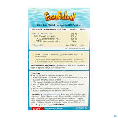 Fish Oil Easy Omega 3 Gum 30st, A-Nr.: 5730246 - 04