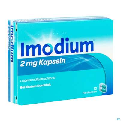 Sie sehen eine Packung Imodium Kapseln 2mg 12st, Produktbild: 03 Imodium Kapseln 2mg 12st, A-Nr.: 5510740 - 03