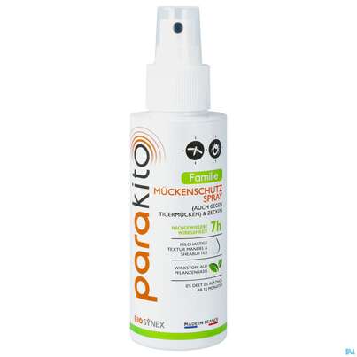 Sie sehen eine Packung Insektenschutz Para Kito Spray Anti-moustiques 75ml, Produktbild: 02 Insektenschutz Para Kito Spray Anti-moustiques 75ml, A-Nr.: 4604901 - 02