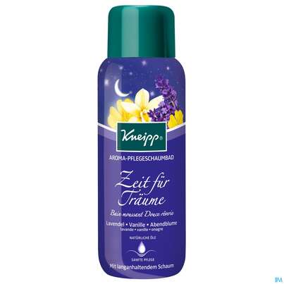 Sie sehen eine Packung Kneipp Aroma/pflegeschaumbad Zeit Fuer Traeume 400ml, Produktbild: 01 Kneipp Aroma/pflegeschaumbad Zeit Fuer Traeume 400ml, A-Nr.: 4088670 - 01