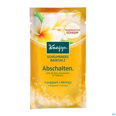 Sie sehen eine Packung Kneipp Badesalz Schaeumend Abschalten 80g, Produktbild: 01 Kneipp Badesalz Schaeumend Abschalten 80g, A-Nr.: 4316390 - 01
