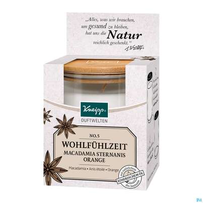 Sie sehen eine Packung Kneipp Duft Kerze Macadamia Sternanis 1st, Produktbild: 01 Kneipp Duft Kerze Macadamia Sternanis 1st, A-Nr.: 4932462 - 01