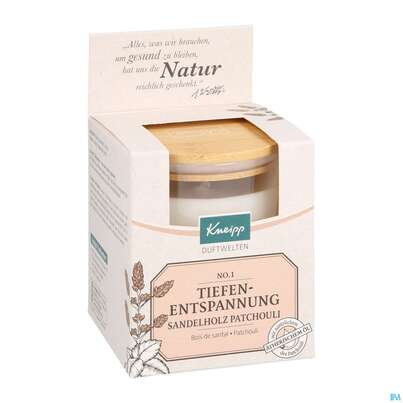 Sie sehen eine Packung Kneipp Duft Kerze Sandelholz Patchouli 1st, Produktbild: 03 Kneipp Duft Kerze Sandelholz Patchouli 1st, A-Nr.: 4932456 - 03