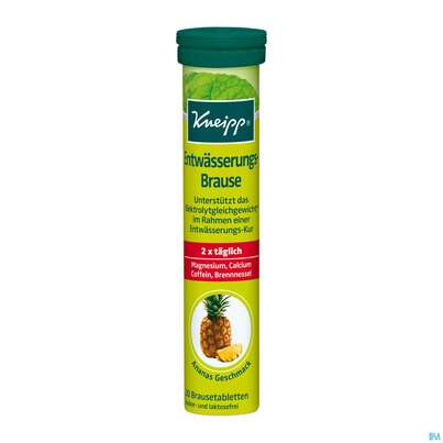 Sie sehen eine Packung Kneipp Entwaesserung Brausetabl 20st, Produktbild: 01 Kneipp Entwaesserung Brausetabl 20st, A-Nr.: 3434905 - 01