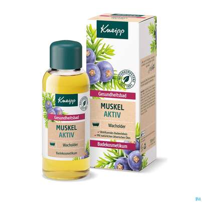 Sie sehen eine Packung Kneipp Gesundheitsbad Muskel Aktiv Wacholder 100ml, Produktbild: 07 Kneipp Gesundheitsbad Muskel Aktiv Wacholder 100ml, A-Nr.: 3139632 - 07
