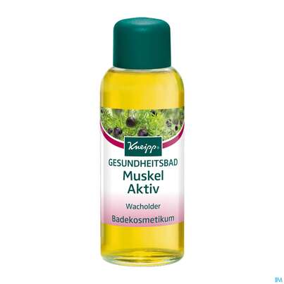 Sie sehen eine Packung Kneipp Gesundheitsbad Muskel Aktiv Wacholder 100ml, Produktbild: 08 Kneipp Gesundheitsbad Muskel Aktiv Wacholder 100ml, A-Nr.: 3139632 - 08