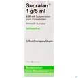 Sie sehen eine Packung Sucralan Orale Susp 1g/5ml 250ml, Produktbild: 01 Sucralan Orale Susp 1g/5ml 250ml, A-Nr.: 1286441 - 01