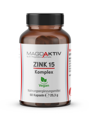 Magdaktiv ZINK 15 KOMPLEX Kapseln, 60Stk., A-Nr.: 8063856 - 01