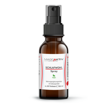 Sie sehen eine Packung Magdaktiv SCHLAFWOHL Spray, 30ml, Produktbild: 01 Magdaktiv SCHLAFWOHL Spray, 30ml, A-Nr.: 8077427 - 01