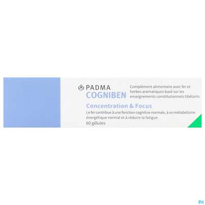 Sie sehen eine Packung Padma Kapseln Cogniben Konzentration 60st, Produktbild: 07 Padma Kapseln Cogniben Konzentration 60st, A-Nr.: 5664466 - 07