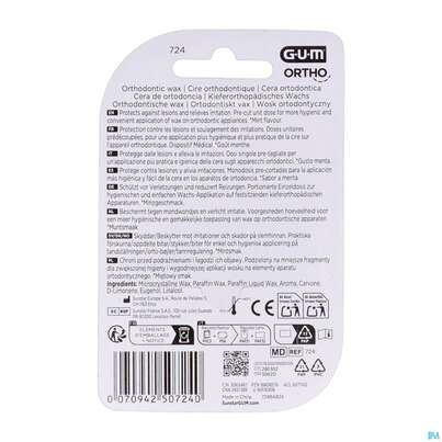 Zahnpflege Gum Orthodontisches Wachs Minzgeschmack Nr 724 1st, A-Nr.: 5632101 - 06