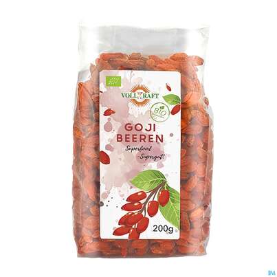Sie sehen eine Packung Vollkraft Goji Beeren Bio 200g, Produktbild: 01 Vollkraft Goji Beeren Bio 200g, A-Nr.: 3409020 - 01