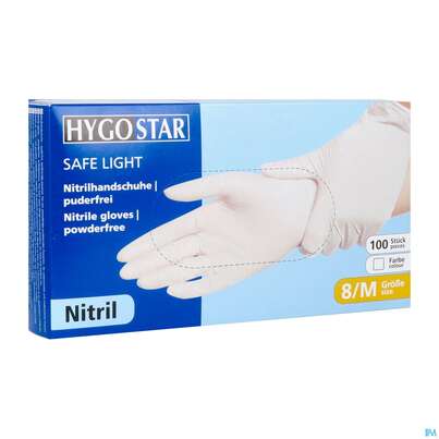 Untersuchungshandschuhe Nitril/unsteril Puderfrei/hypoallergen Safe Light Weiss M 27059 100st, A-Nr.: 3049403 - 02