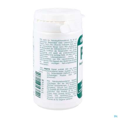 Sie sehen eine Packung Pea Kapseln 600mg 60st, Produktbild: 03 Pea Kapseln 600mg 60st, A-Nr.: 5761548 - 03