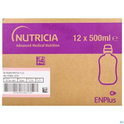 Sie sehen eine Packung Nutrison/ 500ml Smart Pack Multifibre/protein Plus 12st, Produktbild: 04 Nutrison/ 500ml Smart Pack Multifibre/protein Plus 12st, A-Nr.: 4838964 - 04