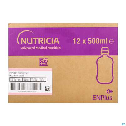 Sie sehen eine Packung Nutrison/ 500ml Smart Pack Multifibre/protein Plus 12st, Produktbild: 05 Nutrison/ 500ml Smart Pack Multifibre/protein Plus 12st, A-Nr.: 4838964 - 05