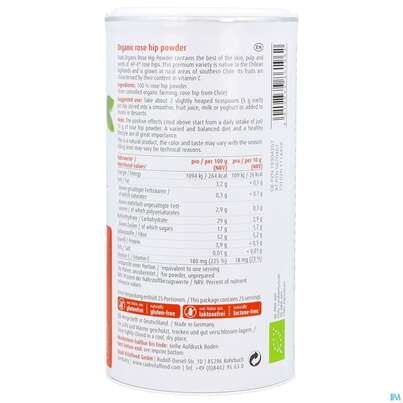 Hagebutten Pulver Bio Raab 250g, A-Nr.: 5870467 - 02