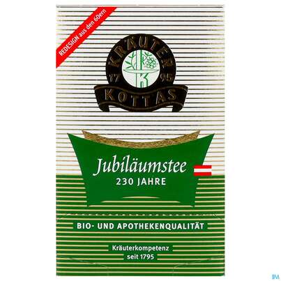 Sie sehen eine Packung Dr.Kottas Tee Jubilaeumstee 20st, Produktbild: 01 Dr.Kottas Tee Jubilaeumstee 20st, A-Nr.: 5940280 - 01