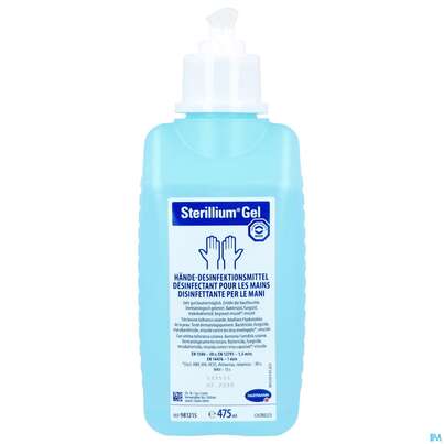 Sie sehen eine Packung Desinfektionsmittel Sterillium Hand Gel Mit Pumpe 475ml, Produktbild: 02 Desinfektionsmittel Sterillium Hand Gel Mit Pumpe 475ml, A-Nr.: 5882631 - 02