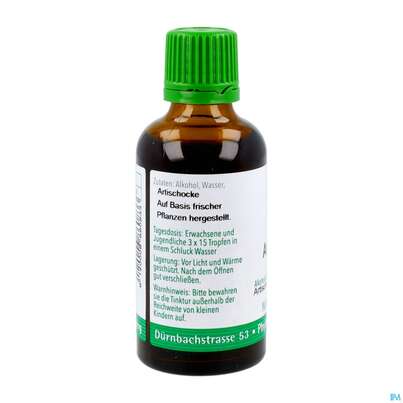 Sie sehen eine Packung Artischocke Tinktur Phytopharma 50ml, Produktbild: 04 Artischocke Tinktur Phytopharma 50ml, A-Nr.: 3107425 - 04