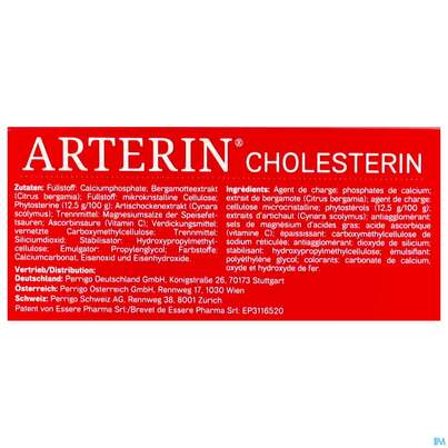 Sie sehen eine Packung Arterin Tabl Cholesterin Bergamotte/pflanzlich 50000 90st, Produktbild: 03 Arterin Tabl Cholesterin Bergamotte/pflanzlich 50000 90st, A-Nr.: 5803057 - 03