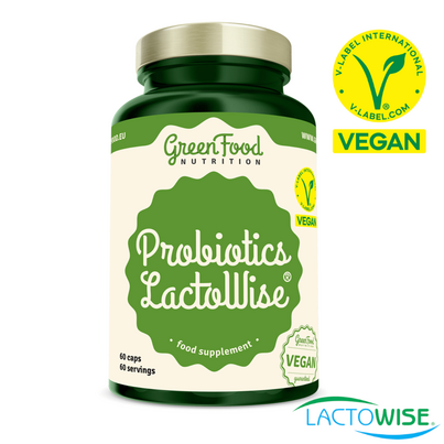 Sie sehen eine Packung GreenFood Nutrition Probiotics LactoWise® 60 Kapseln, Produktbild: 01 GreenFood Nutrition Probiotics LactoWise® 60 Kapseln, A-Nr.: 6003703 - 01