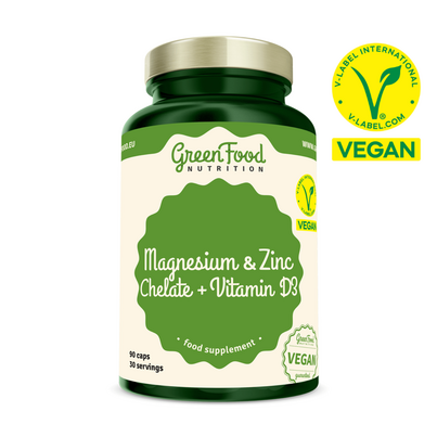 GreenFood Nutrition Magnesium Und Zink Chelate + Vitamin D3 90 Kapseln, A-Nr.: 5634761 - 01