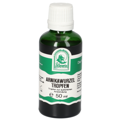 Sie sehen eine Packung ARNIKAWURZEL TROPFEN 50 ML, Produktbild: 01 ARNIKAWURZEL TROPFEN 50 ML, A-Nr.: 5902032 - 01