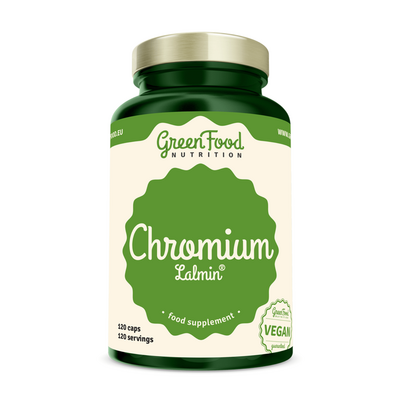 Sie sehen eine Packung GreenFood Nutrition Chromium Lalmin® 120 Kapseln, Produktbild: 01 GreenFood Nutrition Chromium Lalmin® 120 Kapseln, A-Nr.: 6003809 - 01