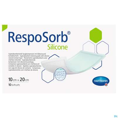 Wundauflagen Resposorb/silicone 10x20cm Alt 10st, A-Nr.: 5340887 - 02