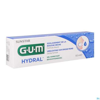 Sie sehen eine Packung Gum Pflege B.mundtrockenheit Hydral Feuchtigkeitsgel 6000 50ml, Produktbild: 05 Gum Pflege B.mundtrockenheit Hydral Feuchtigkeitsgel 6000 50ml, A-Nr.: 4335967 - 05
