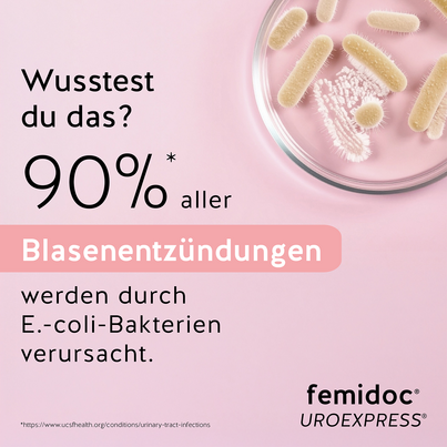 Sie sehen eine Packung femidoc UROEXPRESS FIZZ Brausetabletten, Produktbild: 03 femidoc UROEXPRESS FIZZ Brausetabletten, A-Nr.: 5876889 - 03