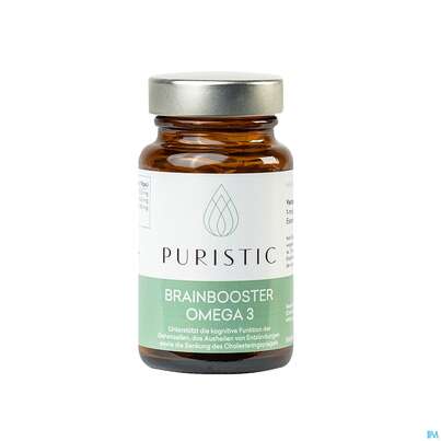 Sie sehen eine Packung Omega -3 Kapseln Puristic 30st, Produktbild: 02 Omega -3 Kapseln Puristic 30st, A-Nr.: 5862226 - 02
