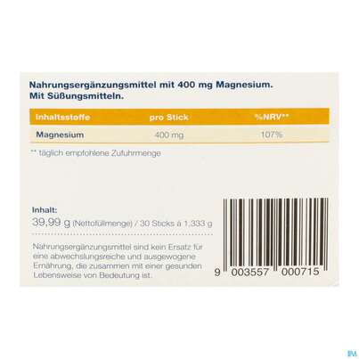 Magnofit Ultra 400mg Stick 30st, A-Nr.: 5833472 - 06